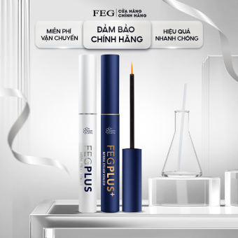 Combo Dưỡng Mi FEG Plus Stem Cells (Phiên Bản Chiết Xuất Tế Bào Gốc Cải Tiến) -  Dưỡng mi dài, dày. chắc khỏe 5x, không gây thâm mắt (5ml/Lọ)