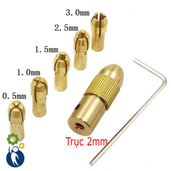 Bộ Đầu Kẹp Mũi Khoan Trục 2mm