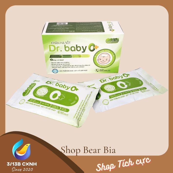 Khăn lau hạ sốt dr baby