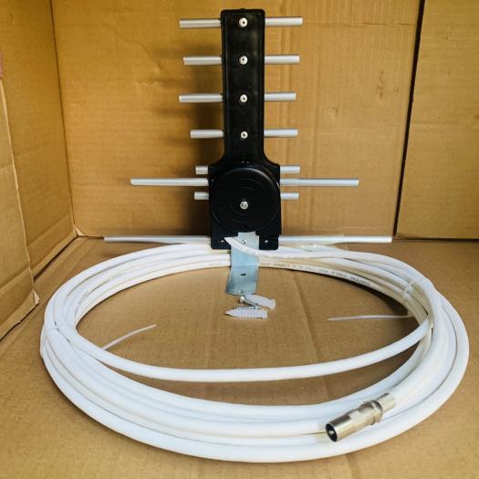 Dàn Anten thông minh cho tivi và thu sóng đầu KTS DVB - T2 ( 15m dây và 1 đầu cắm)