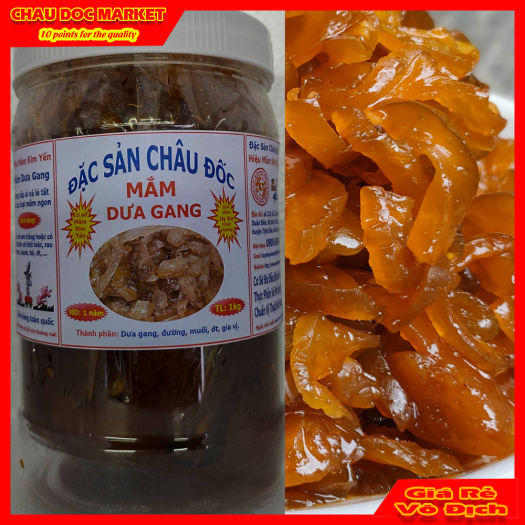 Dưa Mắm Dưa Gang Trộn Tỏi Ớt Châu Đốc Loại Ăn Liền Thơm Ngon Hủ 500gr