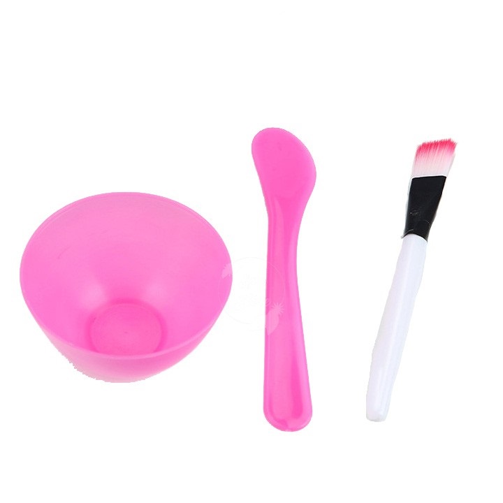 Combo bát thìa cọ nhựa, bát thìa cọ silicon chuyên dụng cho spa nhà