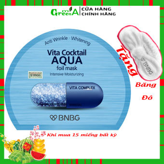 Mặt Nạ BNBG Thiếc Xanh [HỘP 10 MIẾNG] Cấp Ẩm Chuyên Sâu BNBG Vita Cocktail Aqua Foil Mask Intensive Moisturizing 30ml