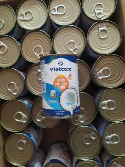 1 Thùng 24 Lon Nước Cốt Dừa Tươi Lon 400g VietCoCo