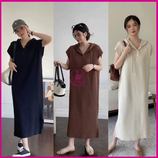 Đầm Suông - Váy Suông Gấu Dài Tay - Váy Bầu Chất Cotton Thái Có Size Đến  75kg - Đầm, váy nữ | ThờiTrangNữ.vn