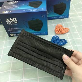Hộp 50 Chiếc Khẩu Trang Y Tế Ami 4 Lớp Đạt Tiêu Chuẩn Iso 9001/Ami Eco Mask Super Carbon