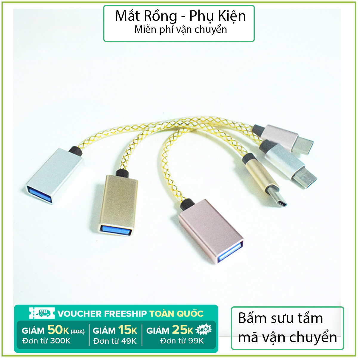 Cable OTG Type-C cho điện thoại và máy tính bản android