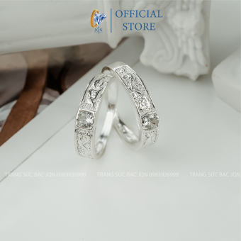 Nhẫn Đôi Bạc Thật Nhẫn Cặp JQN Chất Liệu Bạc Ta D10