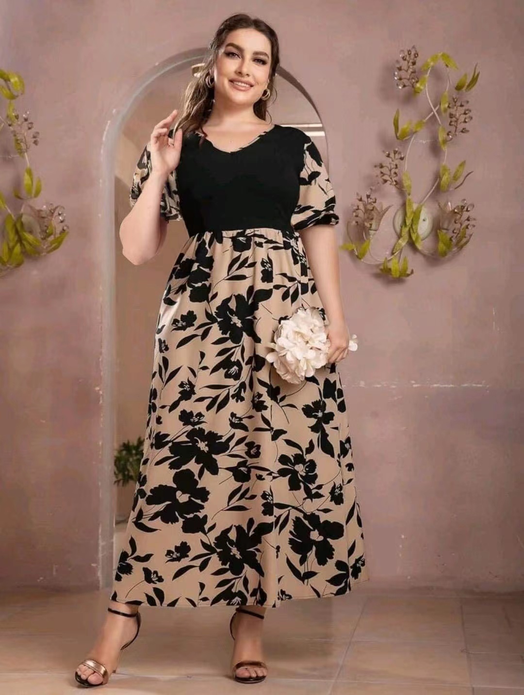 KentyFashion Plus Size Elegant Casual Vintage 