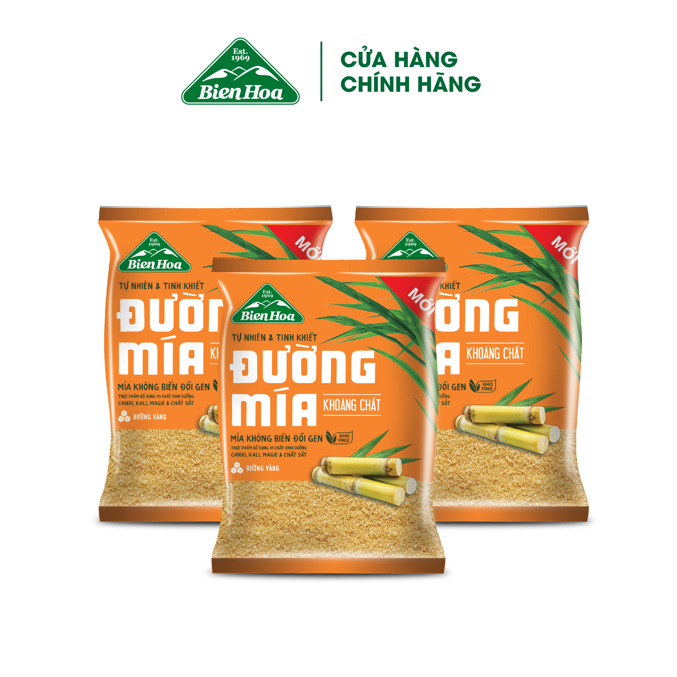 Combo 3 Đường mía khoáng chất Biên Hòa 1kg