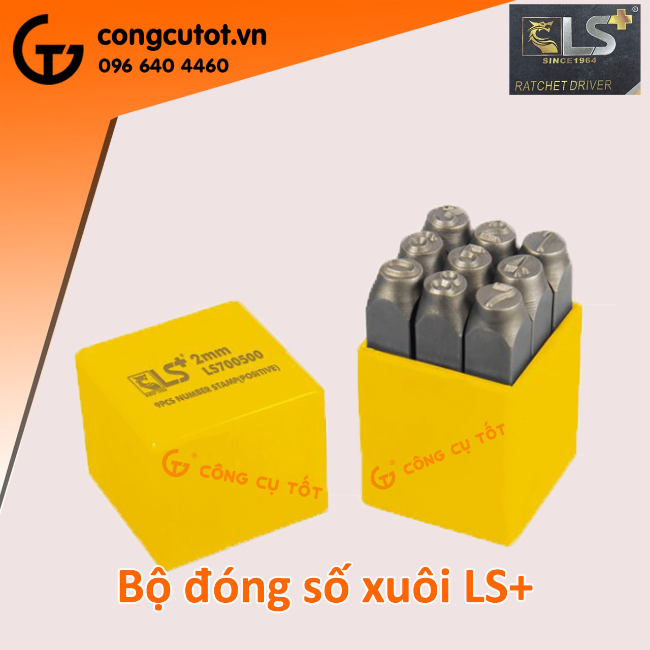 Bộ đóng số xuôi, đóng số ngược LS+ size tùy chọn