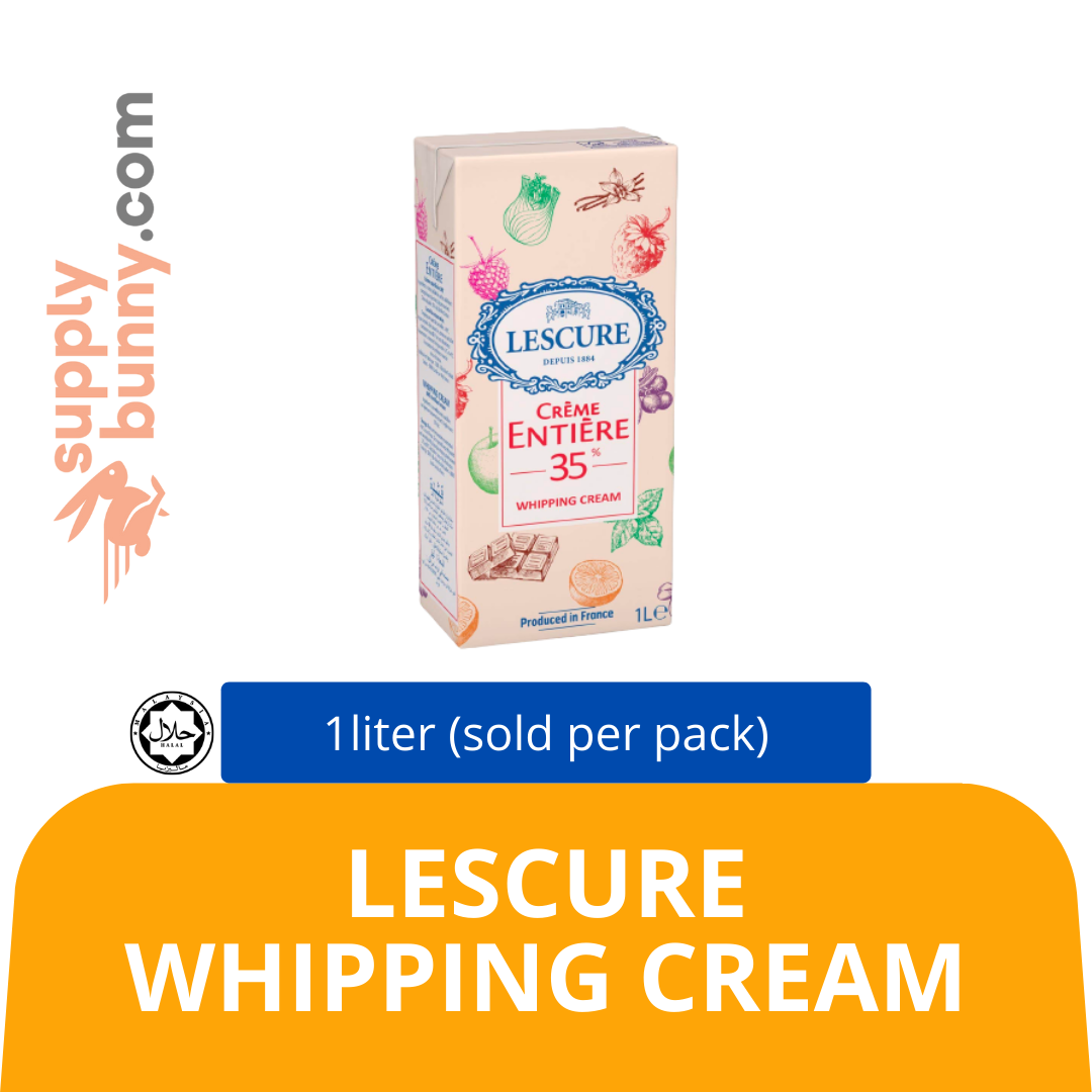 Lescure Whipping Cream 1L (sold per pack) Le Cakery