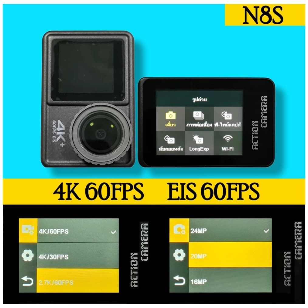 NEW Nanotech 2022 กล้องเซลฟี่สไตล์ใหม่ หน้าจอคู่ 24MP 4K 60fps EIS ถ่ายภาพ วีดีโอ กีฬา เเถมฟรี เลนส์เปลี่ยนได้ 6 ชุด ราคา 4,690 บาท*ส่งฟรี