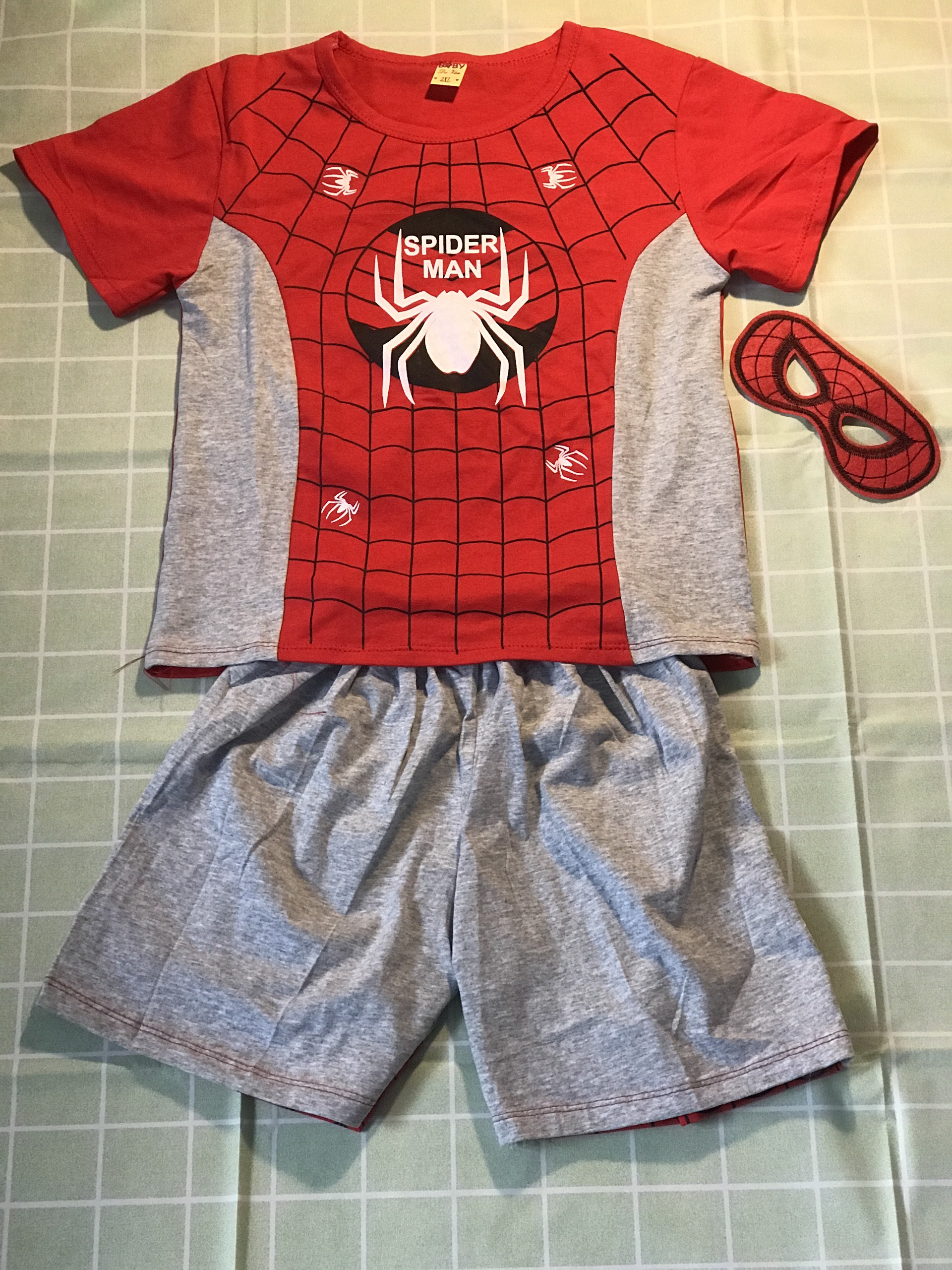  Quần áo người nhện  Ảnh Thật  Spiderman cộc tay vải cotton 100% tặng kèm mặt nạ siêu ngầu cho bé trai 15-20kg mẫu TN006 chất cotton bao xịn hàng bán shop 