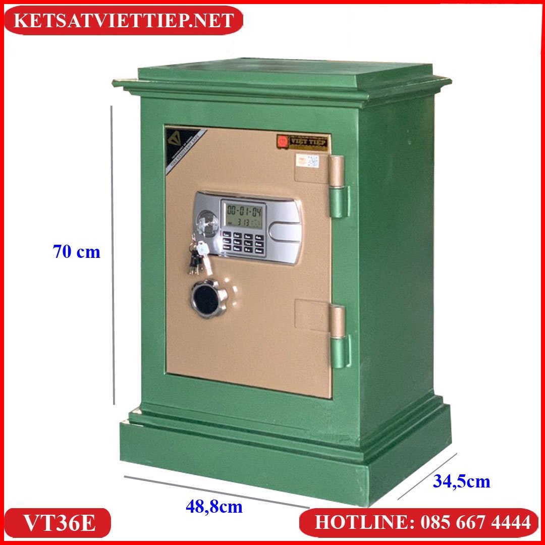 Két sắt việt tiệp chống cháy vt36e khóa điện tử - 90kg