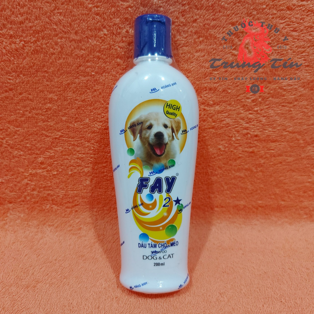 Dầu tắm chó mèo - Fay 2 sao - 1 chai / 200ml  , xà bông tắm chó mèo