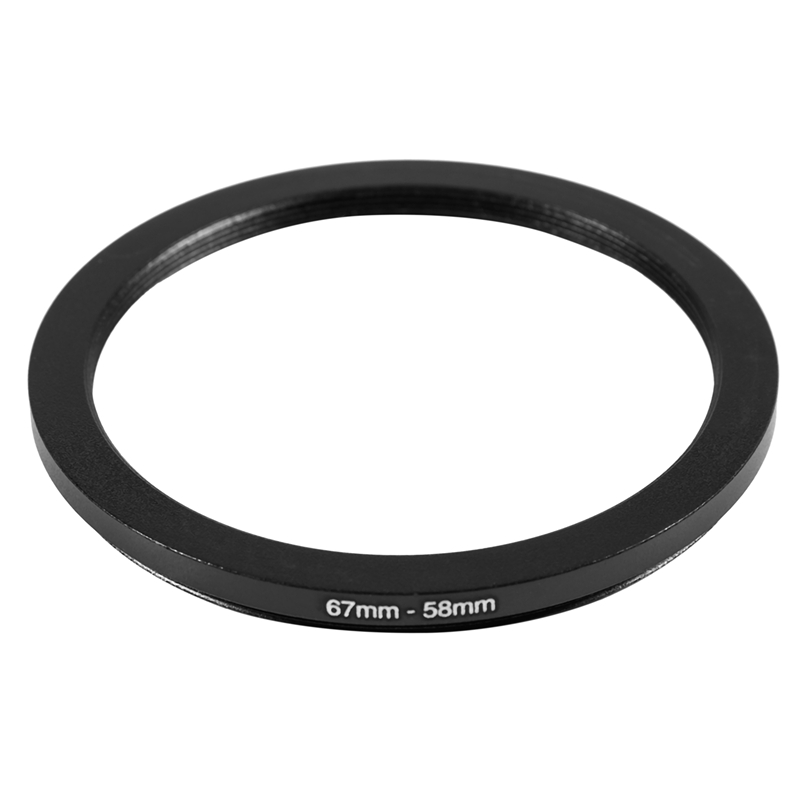 67mm-58mm 67mm to 58mm Step Down Ring Adapter Black for Canon Nikon 3