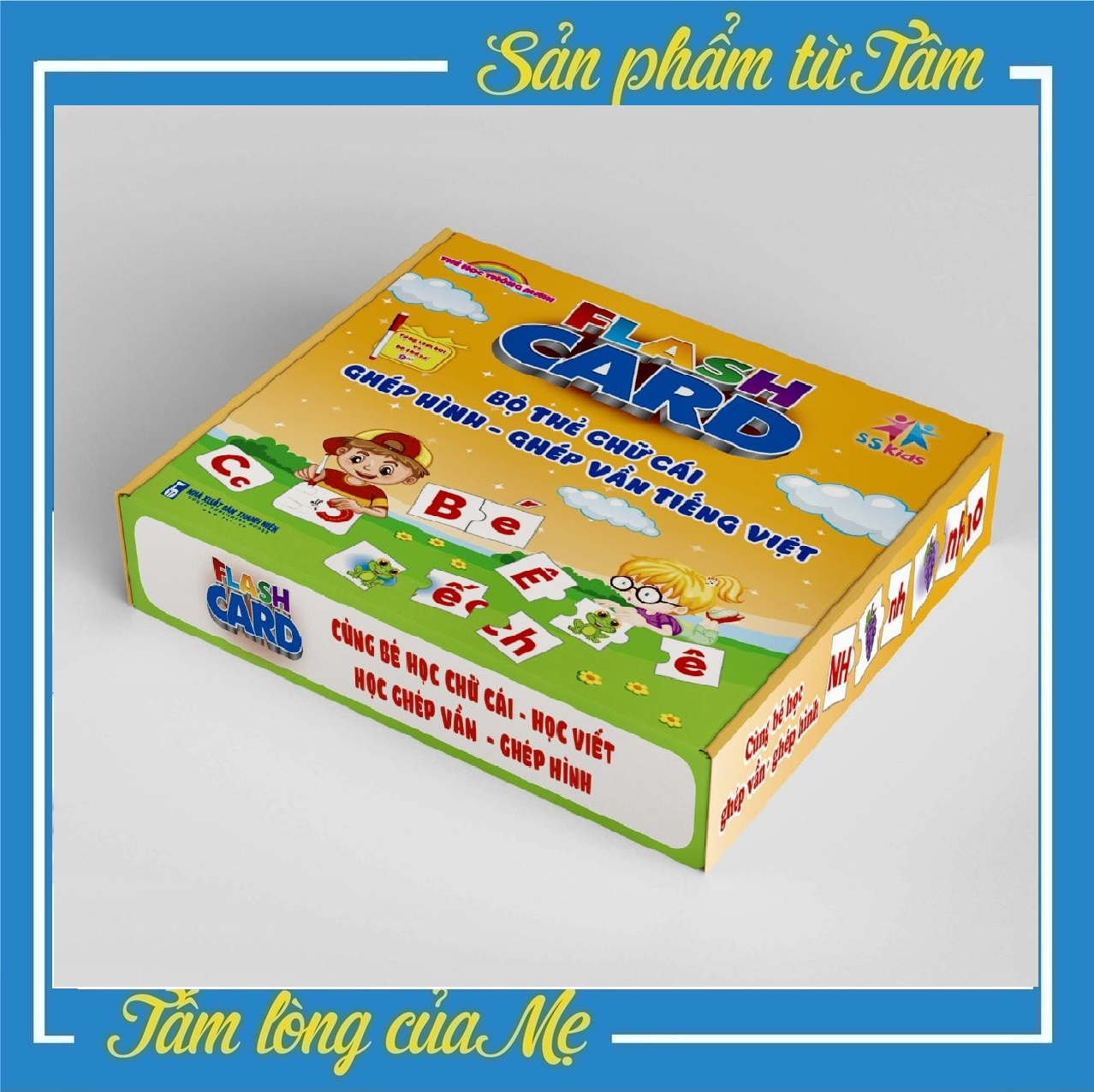 Bộ thẻ chữ cái - ghép hình - ghép vần tiếng việt hãng sskids việt nam
