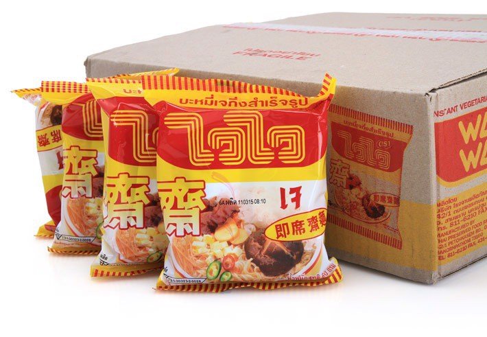 Combo 1 thùng 30 gói mì chay rau nấm waiwai 60g thái lan