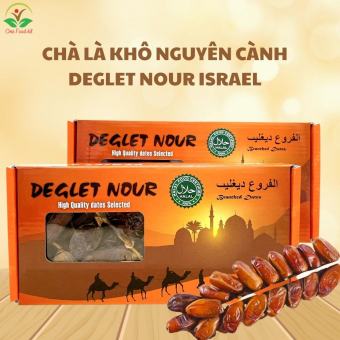 Chà Là Khô Nguyên Cành Deglet Nour Israel Onefood68, Chà Là Nguyên Cành Israel Sấy Dẻo Không Đường Làm Sữa Hạt
