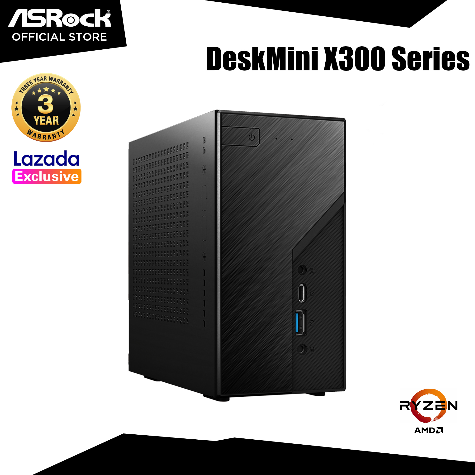 Asrock Deskmini X300 Barebones Mini Pc With Ryzen5 5600G, 32Gb Ram