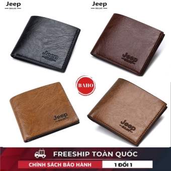 Ví Nam - Bóp Nam Da PU - Ví Đựng Tiền Cao Cấp Jeep-Buluo