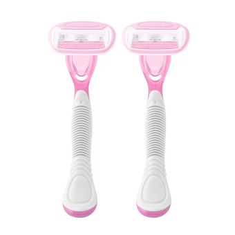 4 lớp dao cạo dành cho nữ lưỡi an toàn tẩy lông khuôn mặt/chân/nách/Bikini vẻ đẹp dao cạo râu 2pcs