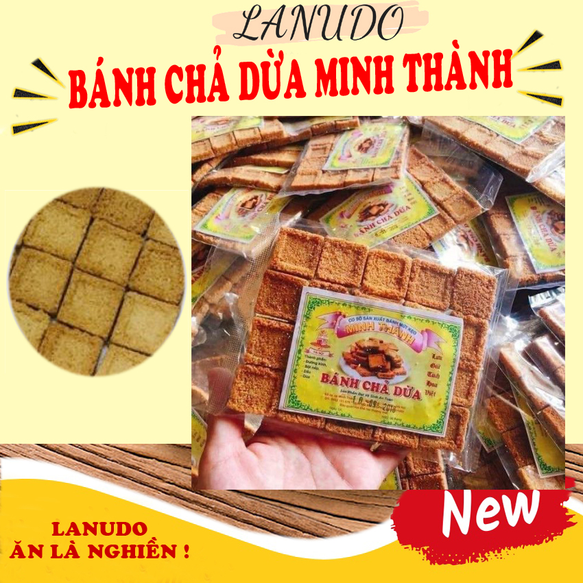 Bánh chả dừa Minh Thành thơm ngon giòn tan một gói 20 miếng đồ ăn vặt hót trend cho giới trẻ