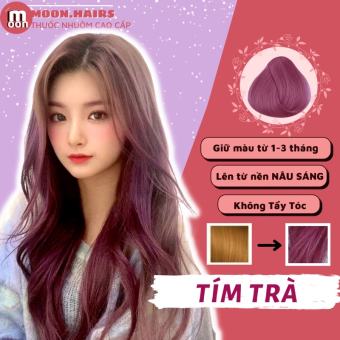 Thuốc nhuộm tóc TÍM TRÀ  TÍM NÂU TRÀ  TÍM CÀ  TÍM HOA  Tặng bao tay, mũ trùm