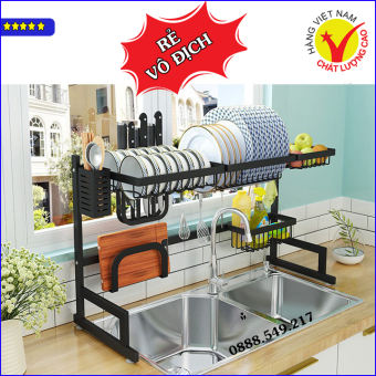 Kệ Úp Chén Đĩa Đa Năng - Kệ Úp Bát Đĩa - Kệ Đựng Bát Đĩa 2 Tầng