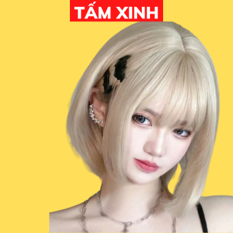 Tóc giả cả đầu nữ đẹp, bộ tóc giả nguyên đầu kiểu vic phong cách trẻ hàn quốc - T008VT