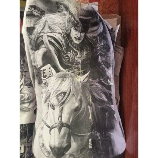 Giấy lụa thiết kế hình xăm khổ A4 ( 1 cuộn / 50m )