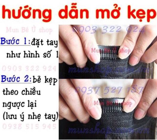TÓC KẸP PHỒNG CHÂN TÓC gồm 2 bên - Phím làm phồng tóc 2 bên