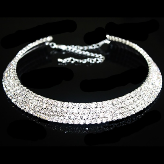 Vòng cổ choker đính đá lấp lánh kiểu dáng sang trọng