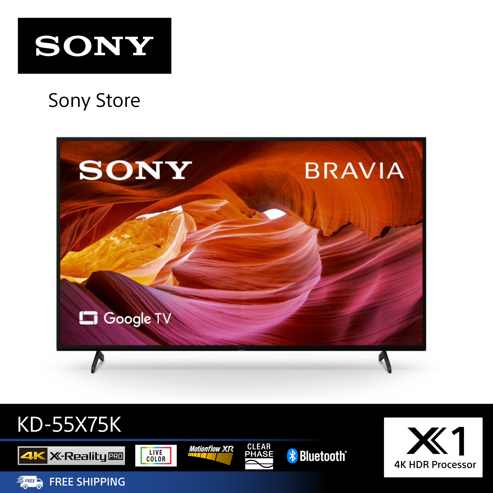 KD-55X75K (55 นิ้ว) | 4K Ultra HD | High Dynamic Range (HDR) | สมาร์ททีวี (Google TV) ราคา 21,490 บาท*ส่งฟรี