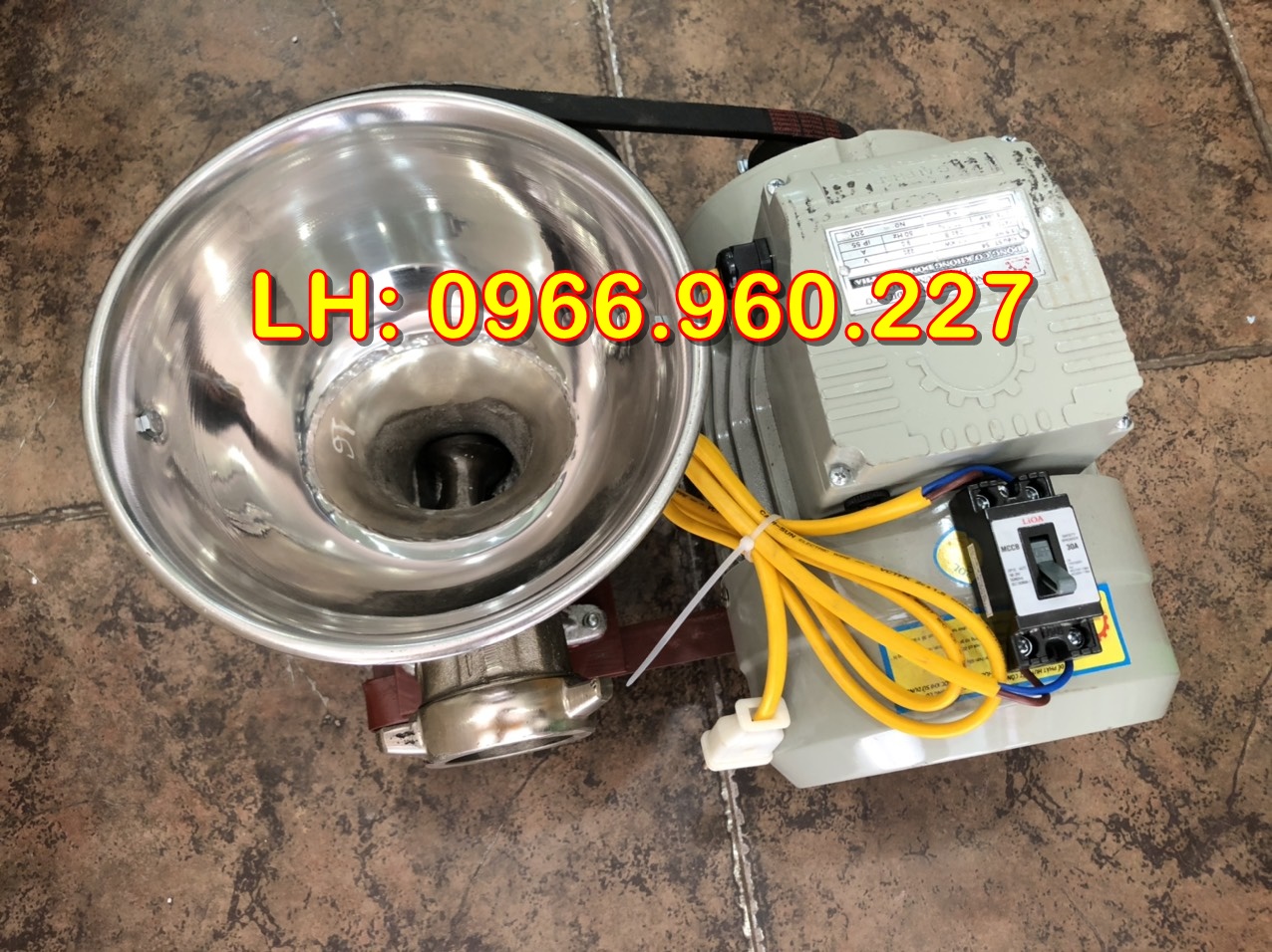 Máy xay thịt, máy đùn thịt, máy đùn cua cá, rau củ động cơ 1.1Kw