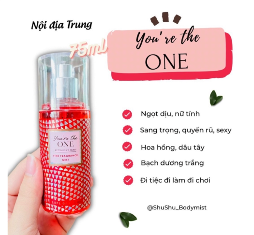 Xịt Thơm Body Mist Vinecya Secret Nội Địa Trung 75ml Xịt thơm