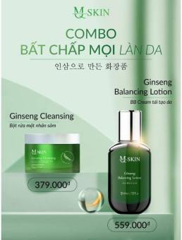 Combo bột rửa mặt nhân sâm MQ và BB Cream tái tạo da căng bóng MQ