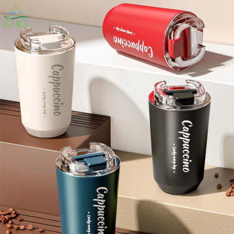 KS hai lớp cốc cà phê sáng tạo cốc nữ cầm tay Cốc cách nhiệt bằng thép không gỉ