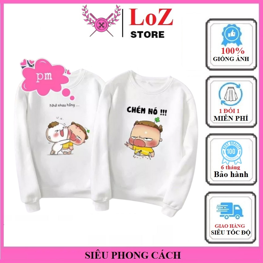 BIG SALE - Áo đôi ( giá đã gồm 2 áo) thu đông nhiều mẫu ý nghĩa- áo đôi nam nữ, áo cặp nam nữ