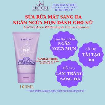 Sữa Rửa Mặt Lro'Cre sáng da, ngăn ngừa mụn,ngừa lão hóa, se khít lỗ chân lông L1