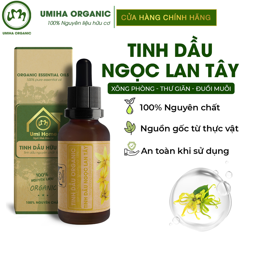 Tinh dầu Ngọc Lan Tây hữu cơ UMIHA nguyên chất | Ylang Ylang Essential Oil 100% Organic 10ml