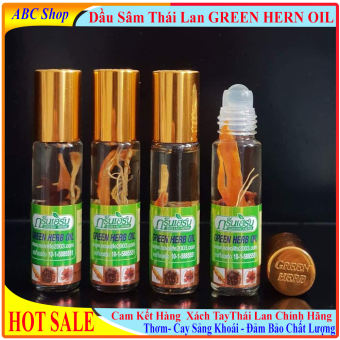 1 Chai Dầu Gió Thái Lan Green Herb Oil  – Dầu Thảo Dược Nhân Sâm – Dầu Lăn Nhân Sâm  – Hàng Chuẩn Rất Thơm