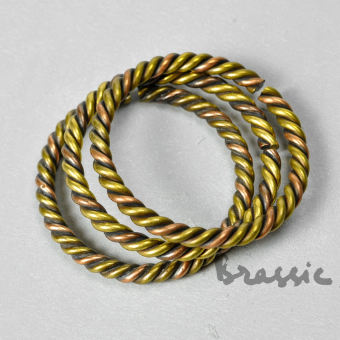 Vòng tay đồng handmade, chất liệu đồng vàng + đồng đỏ cực độc đáo, kiềng tay đồng xoắn phong cách vintage VT37