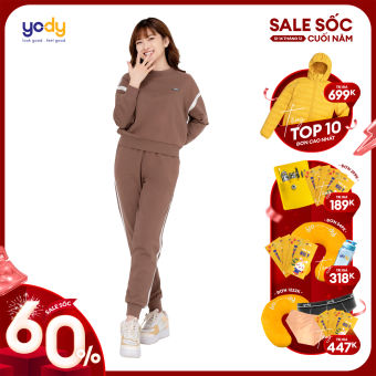 Bộ đồ thu đông nữ siêu mềm mịn YODY, bộ thun nỉ nữ ấm áp thời trang BTN5062
