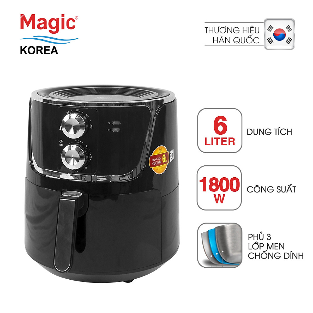 Nồi chiên không dầu magic a-801 - hàng chính hãng