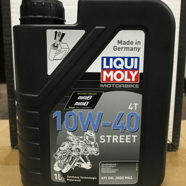 Nhớt liqui moly 10w-40 street 1 lít- nhớt xe máy liqui moly chính hãng nhập khẩu đức 100%