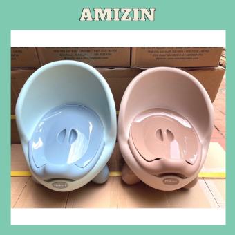 Bô cho bé đi vệ sinh hình thú đáng yêu AMIZIN Bô nhựa vệ sinh có nắp cho bé