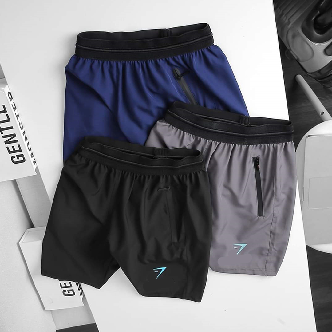 [HCM]Quần đùi Nam mẫu short ngắn (1 quần) - Thể thao Nam tập gym (Màu Ngẫu Nhiên) Mã XB02 - Chất liệu vải poly nhập khẩu logo in tranfer firm không thể bong tróc 2 túi 2 bên hông lưng bằng thun co giãn.