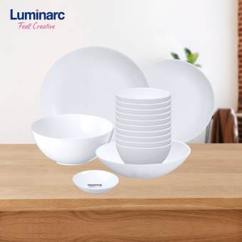 Bộ bát đĩa thủy tinh Luminarc Diwali 15 chi tiết - DW15H, thủy tinh cường lực chịu va đập tốt, sử dụng an toàn trong lò vi sóng và máy rửa bát